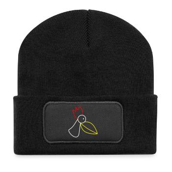 JG Label - Recycled Patch Beanie - black - Front