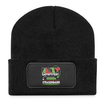 Straßenbauer Next Generation Beruf Arbeit Mann Job - Recycelte Patch Beanie - Schwarz - Vorne