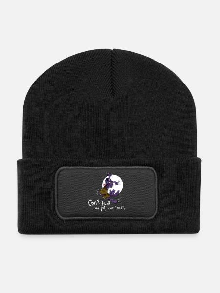Can’t fight the Moonlight - Recycelte Patch Beanie - Schwarz