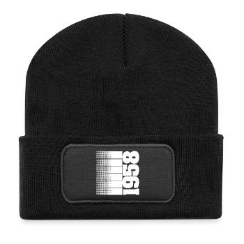 Hobby 1958 - Recycelte Patch Beanie - Schwarz - Vorne