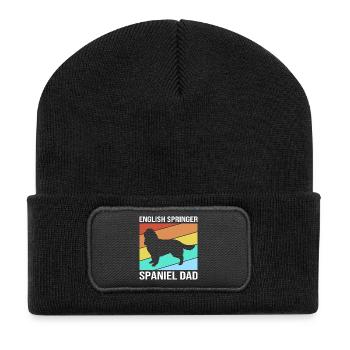 Springer Spaniel - Recycelte Patch Beanie - Schwarz - Vorne