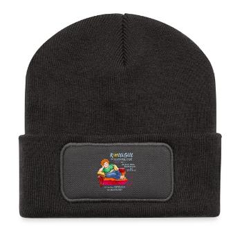 Reine de la culture du canapé - Beanie recyclé à patch - charbon - Devant
