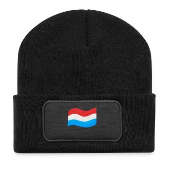 Le drapeau du Luxembourg - Beanie recyclé à patch - noir - Devant