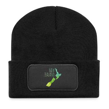 new zealand - Recycled Patch Beanie - black - Front