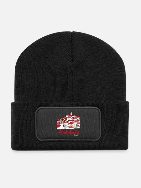 Andalucia 2 - Beanie recyclé à patch - noir