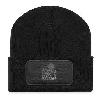 salsa - Recycelte Patch Beanie - Schwarz - Vorne