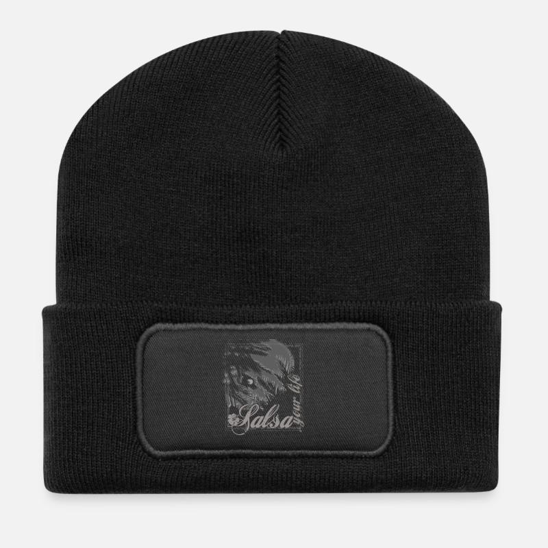 salsa - Beanie recyclé à patch - noir