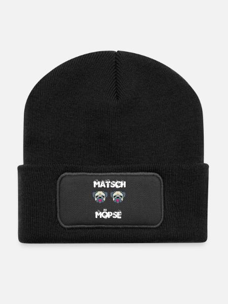 Matsch Möpse - Recycelte Patch Beanie - Schwarz