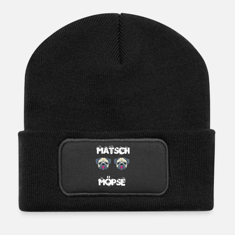 Matsch Möpse - Recycelte Patch Beanie - Schwarz