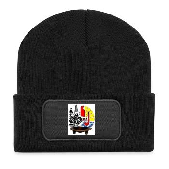 Tama PASIFIKA - Beanie recyclé à patch - noir - Devant
