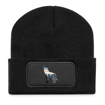 wolf - Recycled Patch Beanie - black - Front