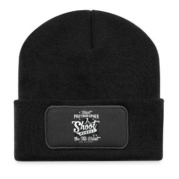 Street Photographer - Photographer Shirt Gift - Recycled Patch Beanie - black - Front
