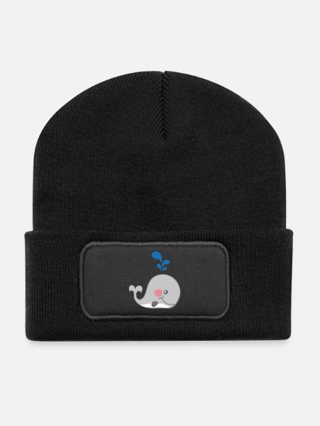 baleine - Beanie recyclé à patch - noir