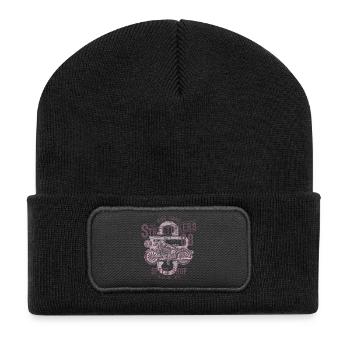 STREET BIKERS - Biker Motorcycle Motorcyle Gift - Recycled Patch Beanie - black - Front