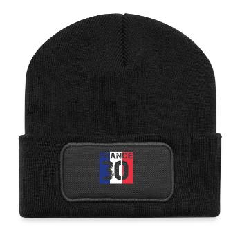 france football français wm crew member 30 - Beanie recyclé à patch - noir - Devant
