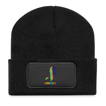Floorball floorball gift - Recycled Patch Beanie - black - Front