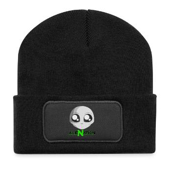 ALIENATION - Recycelte Patch Beanie - Schwarz - Vorne