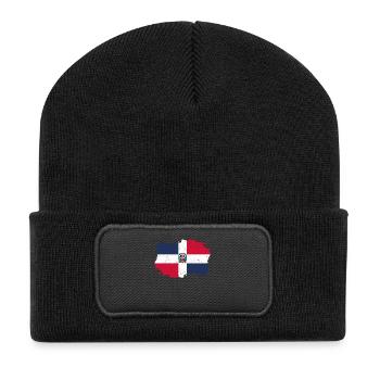 indigène Drapeau Roots Roots Re dominicaine - Beanie recyclé à patch - noir - Devant