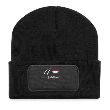 I Love Home Country Flag Roots Holland - Recycled Patch Beanie - black - Front