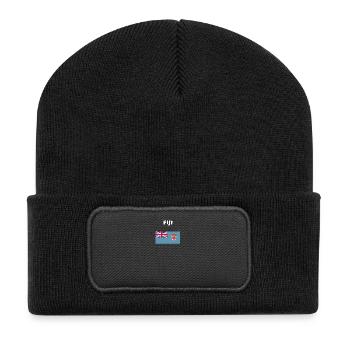 ich liebe home heimat love wurzeln FIJI - Recycelte Patch Beanie - Schwarz - Vorne