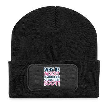 Sport - Gym - Fitness - Danse - Entraînement - Cadeau - Beanie recyclé à patch - noir - Devant