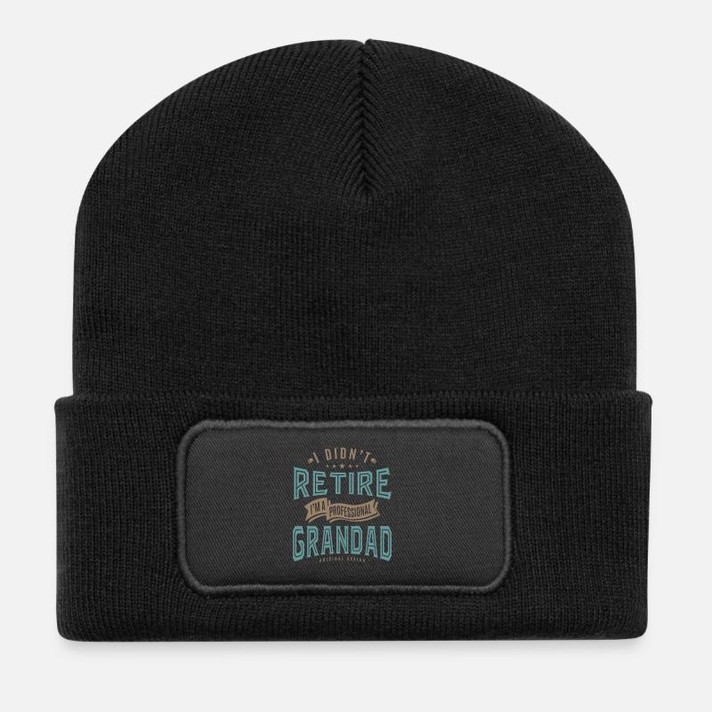 Professional Grandad - Recycled Patch Beanie - black