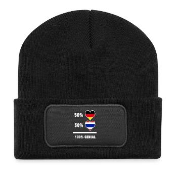 Germany and Thailand awesome / gift - Recycled Patch Beanie - black - Front