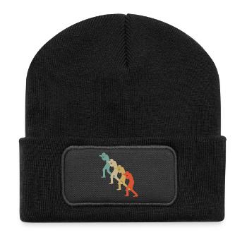 Retro Vintage Style Photograf Fotograf Kamera - Recycelte Patch Beanie - Schwarz - Vorne