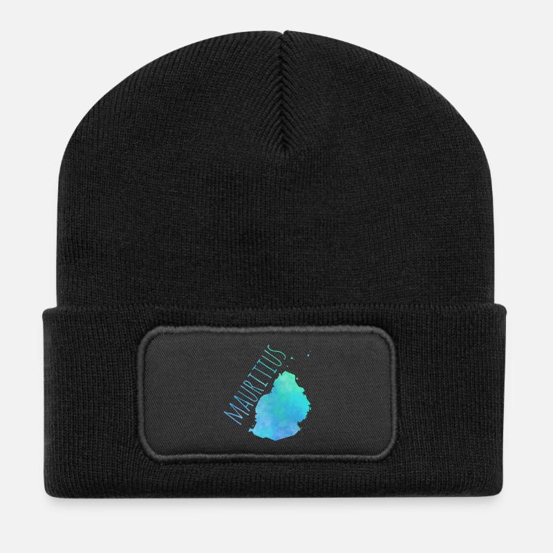 Mauritius - Recycelte Patch Beanie - Schwarz