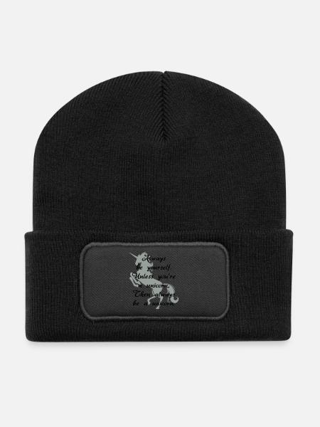 Always be a unicorn - Recycled Patch Beanie - black