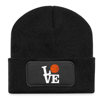 Love Basketball - Beanie recyclé à patch - noir - Devant