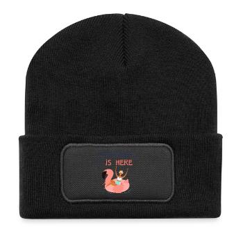 summer is here - Recycled Patch Beanie - black - Front