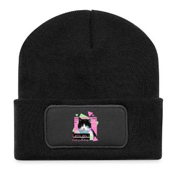 Lets go kitty, kitty - Recycled Patch Beanie - black - Front