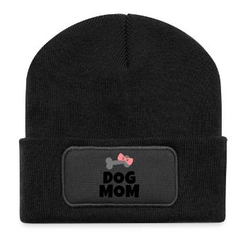Dog Mom - Recycled Patch Beanie - black - Front