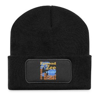 Egmond aan Zee - Recycelte Patch Beanie - Schwarz - Vorne
