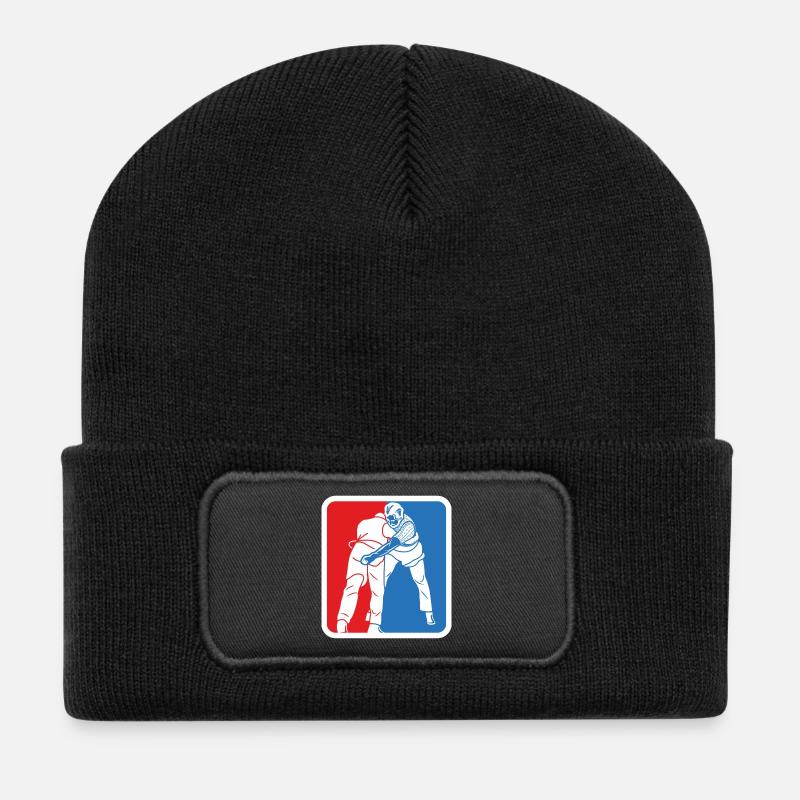 Schweizer Schwinger Liga - Recycelte Patch Beanie - Schwarz