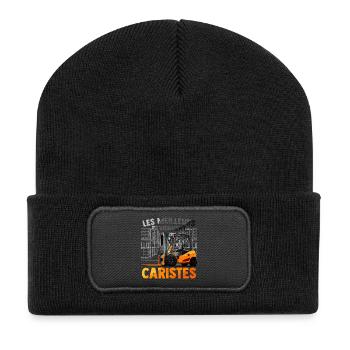 CARISTES - Beanie recyclé à patch - noir - Devant