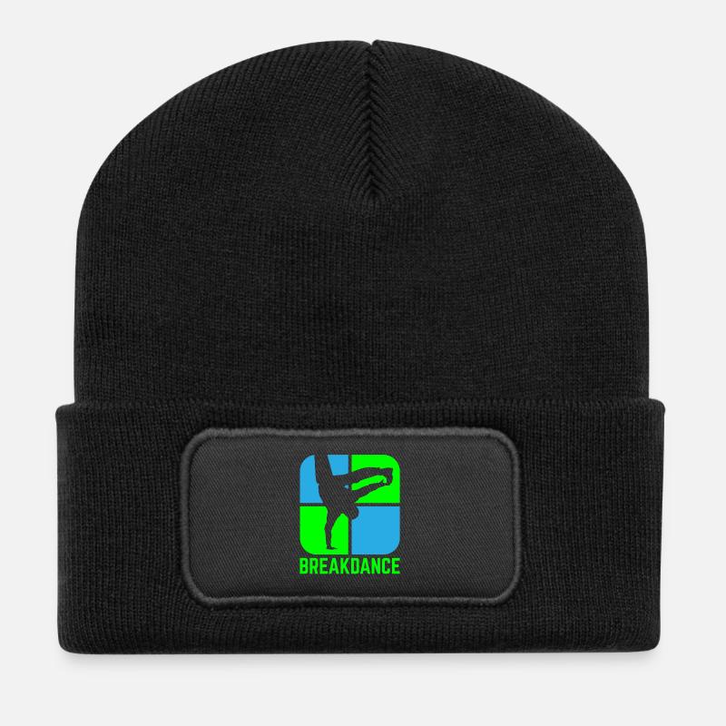 Breakdance B-Boy Streetdance Design Hip Hop Dance - Recycelte Patch Beanie - Schwarz
