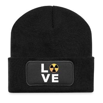 Liebesgeschenk Manip Radioologe Radiologie - Recycelte Patch Beanie - Schwarz - Vorne