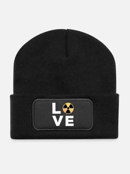 Liebesgeschenk Manip Radioologe Radiologie - Recycelte Patch Beanie - Schwarz