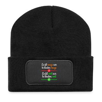 la septième compagnie, la 7ème compagnie - Beanie recyclé à patch - noir - Devant