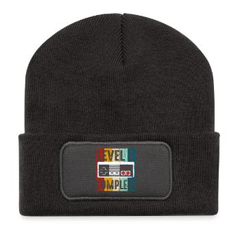 Level 2 Complete Retro Console - Recycled Patch Beanie - dark grey - Front