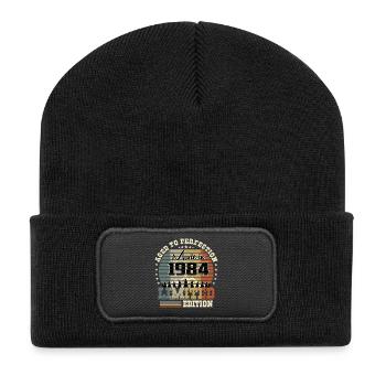 Édition limitée 1984 - Beanie recyclé à patch - noir - Devant