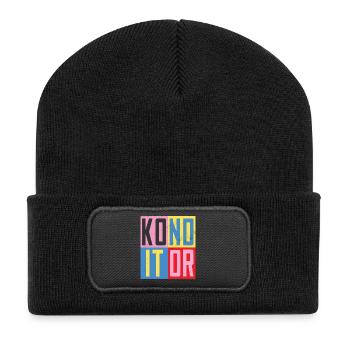 Konditor Design - Recycelte Patch Beanie - Schwarz - Vorne