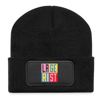 Conception d’entrepôt - Beanie recyclé à patch - noir - Devant