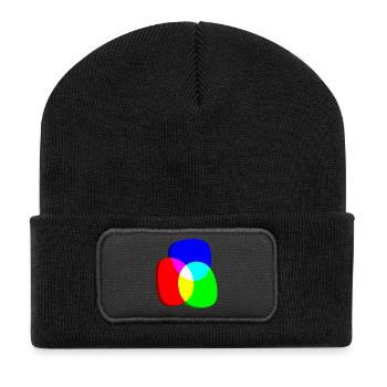 Roues chromatiques RGB excentriques - Beanie recyclé à patch - noir - Devant
