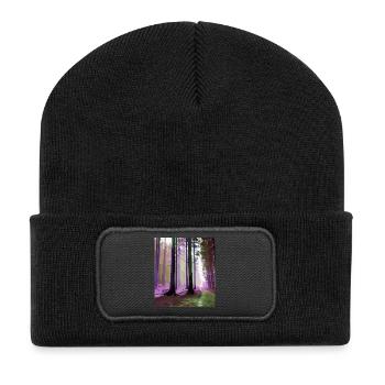 Forêt de nuages hantée - Beanie recyclé à patch - noir - Devant