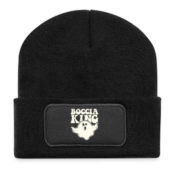 Boccia King Boules Bal Halloween Costume - Beanie recyclé à patch - noir - Devant