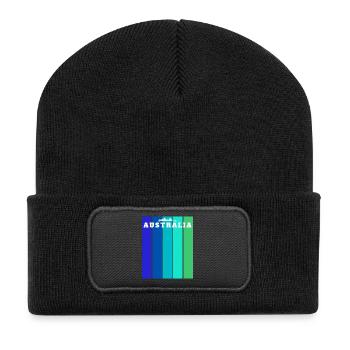 Australia Stripes Skyline - Recycled Patch Beanie - black - Front