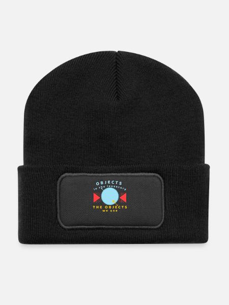 Objects in the Inventory We Use - Recycled Patch Beanie - black